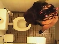Toilet pissing girl in bikini spied on the voyeur cam